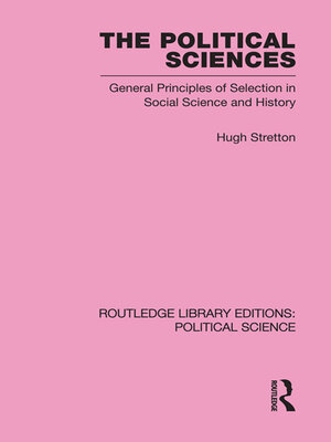 cover image of The Political Sciences Routledge Library Editions